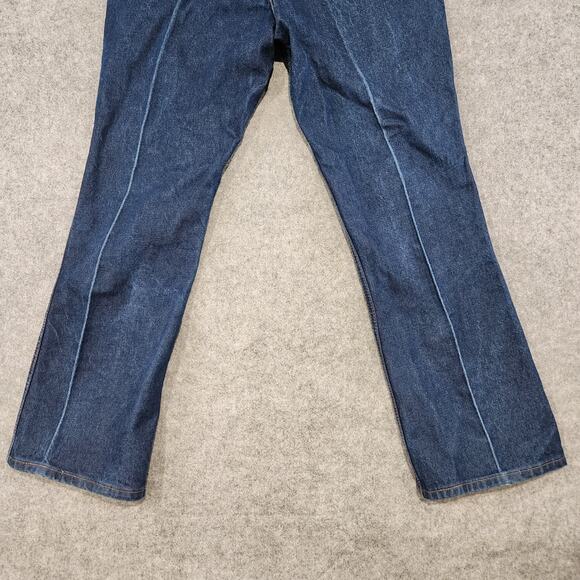 VTG 80s 90s Genuine Roebucks Mens 38x30 Dark Wash USA Made Blue Denim Jeans - Picture 3 of 16